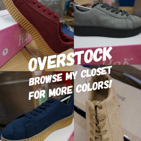 ‼️$7‼️H2K Hannah Suede Platform Sneakers Tan NWB - Picture 8 of 9